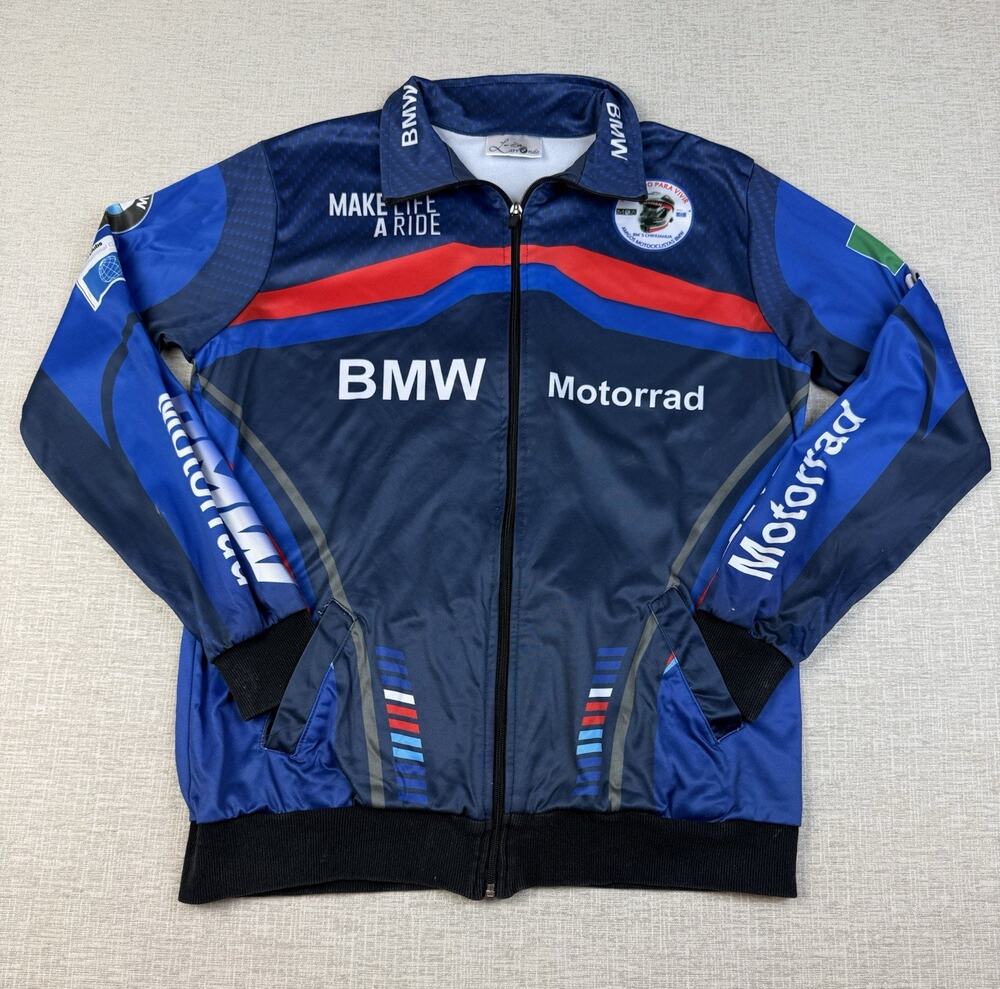 BMW Motorrad Club - Motorcycle Jacket - Men’s Size Medium Black Blue